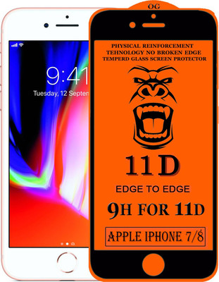 Xester Edge To Edge Tempered Glass for Apple Iphone 8(Pack of 1)