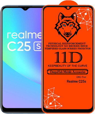 CRodible Edge To Edge Tempered Glass for Realme C25s(Pack of 1)