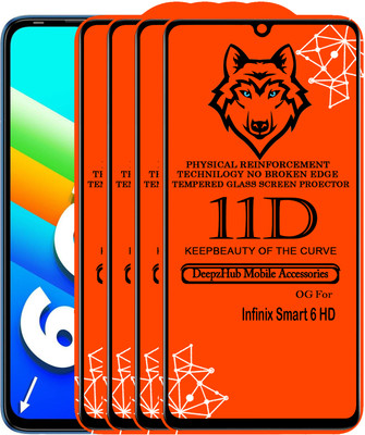 CRodible Edge To Edge Tempered Glass for Infinix Smart 6 HD(Pack of 4)