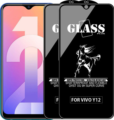 Qyist Edge To Edge Tempered Glass for VIVO Y12(Pack of 2)