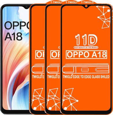 Flipkart SmartBuy Edge To Edge Tempered Glass for OPPO A18(Pack of 3)