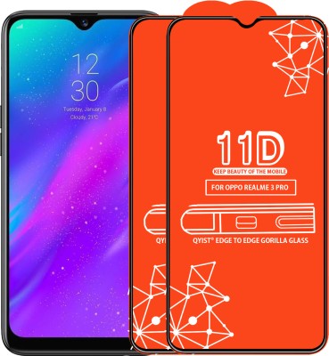 Qyist Edge To Edge Tempered Glass for Realme 3 Pro(Pack of 2)