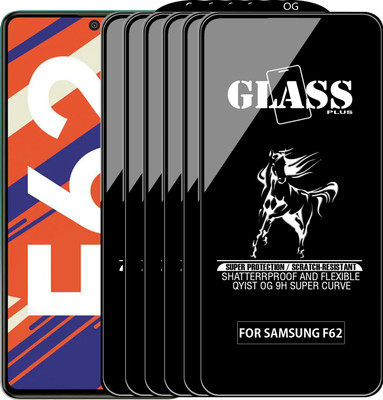 Qyist Edge To Edge Tempered Glass for SAMSUNG GALAXY F62(Pack of 6)