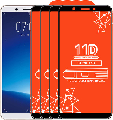 Roxel Edge To Edge Tempered Glass for VIVO Y71(Pack of 4)