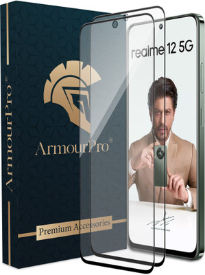 ArmourPro Edge To Edge Tempered Glass for Realme 12 5G, Realme 12(Pack of 2)