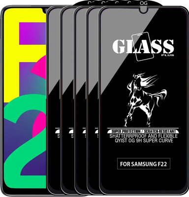Qyist Edge To Edge Tempered Glass for SAMSUNG GALAXY F22(Pack of 5)