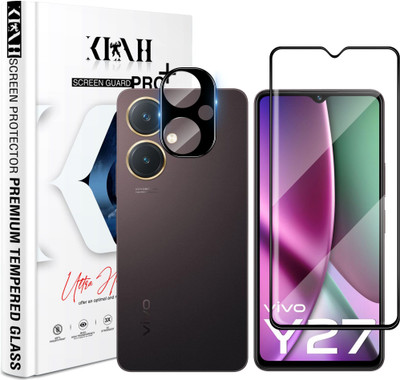 KLAH Edge To Edge Tempered Glass for Vivo Y27 4G, With Camera Lens Protector(Pack of 1)