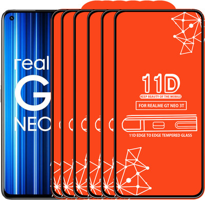 Qyist Edge To Edge Tempered Glass for Realme Gt Neo 3T(Pack of 6)