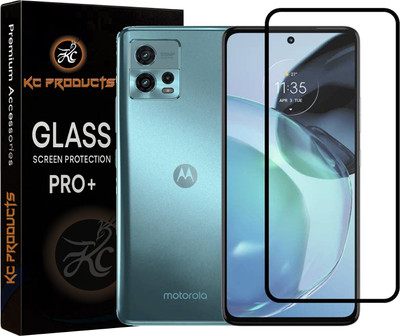 KC PRODUCTS Edge To Edge Tempered Glass for MOTO G72 / Motorola G72, 5g with Easy Self Installation Kit(Pack of 1)