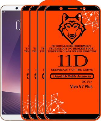 CRodible Edge To Edge Tempered Glass for VIVO V7 Plus(Pack of 4)