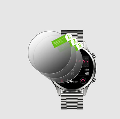 daffin Edge To Edge Tempered Glass for Noise NoiseFit Evolve 5 Smartwatch(Pack of 3)