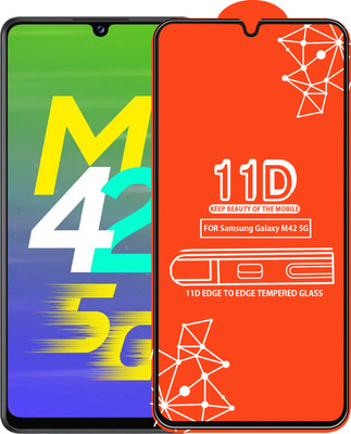 Qyist Edge To Edge Tempered Glass for Samsung Galaxy M42 5G(Pack of 1)