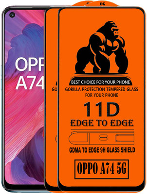 GDMA Edge To Edge Tempered Glass for OPPO A74 5G(Pack of 2)