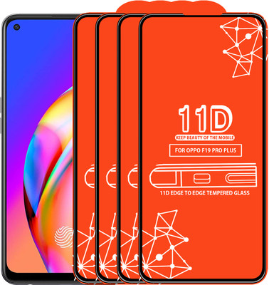 Roxel Edge To Edge Tempered Glass for Oppo F19 Pro Plus(Pack of 4)