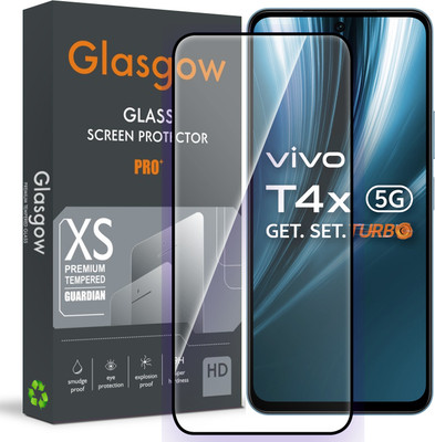 Glasgow Edge To Edge Tempered Glass for vivo T4x 5G(Pack of 1)