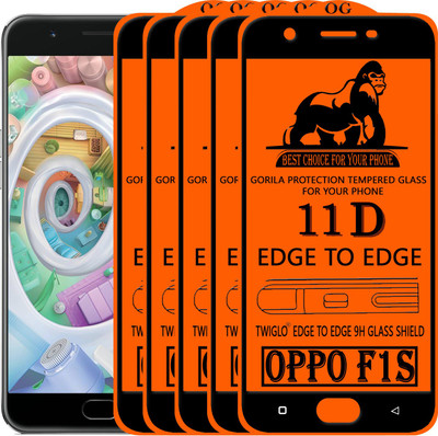 TWIGLO Edge To Edge Tempered Glass for Oppo F1s(Pack of 5)