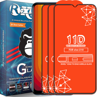 Roxel Edge To Edge Tempered Glass for Vivo U10(Pack of 3)