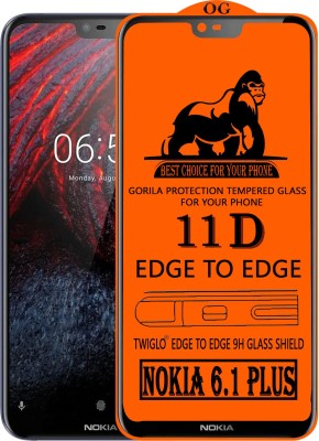 TWIGLO Edge To Edge Tempered Glass for Nokia 6.1 Plus(Pack of 1)