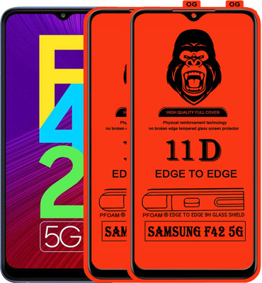 Rofix star Edge To Edge Tempered Glass for SAMSUNG GALAXY F42 5G(Pack of 2)