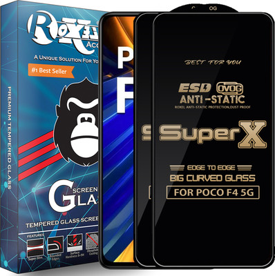 Roxel Edge To Edge Tempered Glass for POCO F4 5G(Pack of 2)