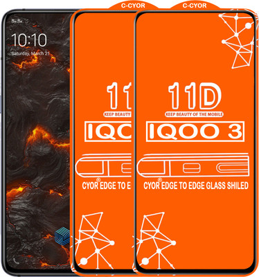 CYOR Edge To Edge Tempered Glass for IQOO 3(Pack of 2)