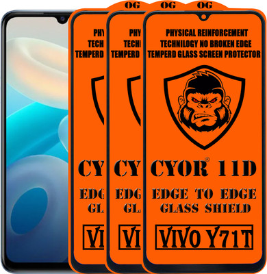CYOR Edge To Edge Tempered Glass for VIVO Y71T(Pack of 3)