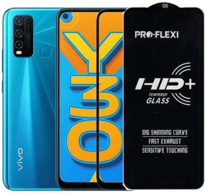 SM Styles Edge To Edge Tempered Glass for Vivo Y30(Pack of 1)