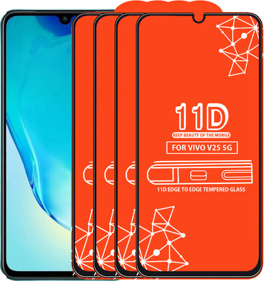 Roxel Edge To Edge Tempered Glass for Vivo V25 5G(Pack of 4)