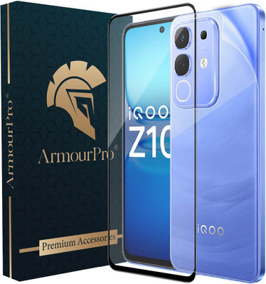 ArmourPro Edge To Edge Tempered Glass for iQOO Z10X, iQOO Z10X 5G, OG Glass and Back Screen Guard(Pack of 2)