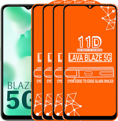 CYOR Edge To Edge Tempered Glass for LAVA BLAZE 5G(Pack of 4)