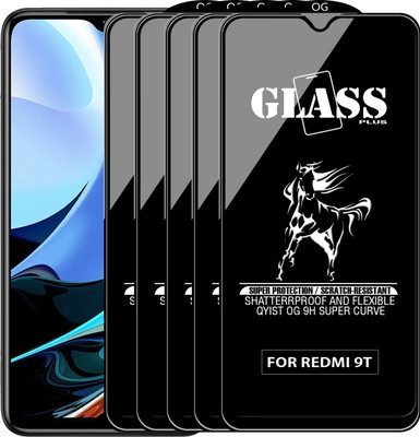 Qyist Edge To Edge Tempered Glass for REDMI 9T(Pack of 5)