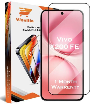 WonRia Edge To Edge Tempered Glass for Vivo X200 FE, Vivo X200 FE 5G(Pack of 1)