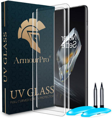 ArmourPro Edge To Edge Tempered Glass for OnePlus 12 5G, One Plus 12 5G, 1+ 12 5G, OnePlus 12, UV Curved Screen Protector with Easy Installation Kit(Pack of 2)