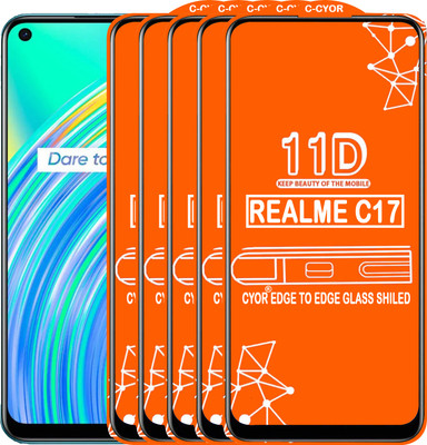 CYOR Edge To Edge Tempered Glass for OPPO F17 PRO(Pack of 5)