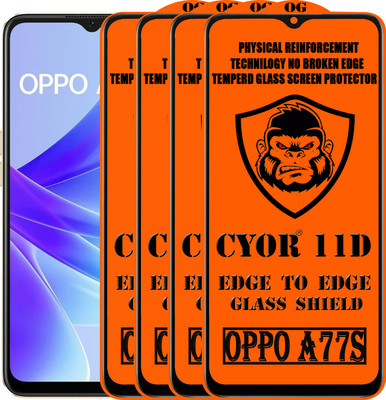 CYOR Edge To Edge Tempered Glass for OPPO A77S(Pack of 4)