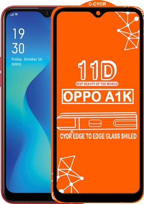CYOR Edge To Edge Tempered Glass for OPPO A1K(Pack of 1)