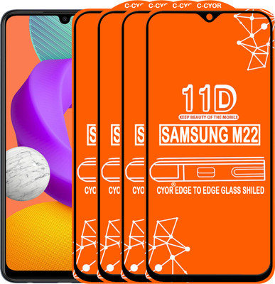 CYOR Edge To Edge Tempered Glass for SAMSUNG M22(Pack of 4)