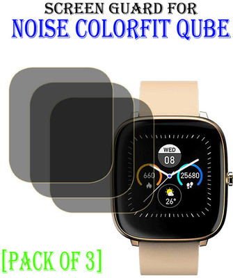 hirdesh Edge To Edge Tempered Glass for Noise ColorFit Qube(Pack of 3)