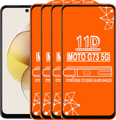 CYOR Edge To Edge Tempered Glass for MOTO G73 5G(Pack of 4)