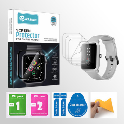 ARBAN Edge To Edge Tempered Glass for Amazfit Bip S Smartwatch 4 PROTECTOR + 4 WIPES + 4 DUST REMOVAL STICKER + 1 WIPER(Pack of 4) ARBAN Edge To Edge Tempered Glass for Amazfit Bip S Smartwatch 4 PROTECTOR + 4 WIPES + 4 DUST REMOVAL STICKER + 1 WIPER(Pack of 4)