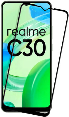 AuraX Edge To Edge Tempered Glass for Realme C30(Pack of 1)