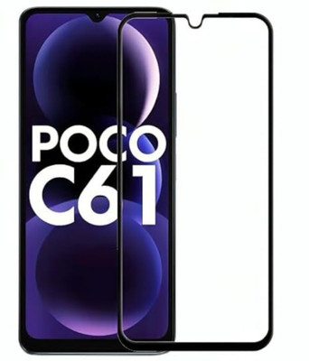 Aeidess Edge To Edge Tempered Glass for poco c61(Pack of 1)