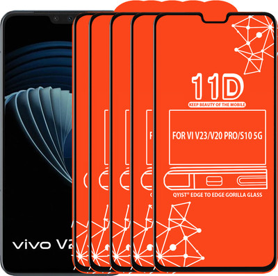 Qyist Edge To Edge Tempered Glass for FOR VIVO V23 5G, VIVO V20 PRO, SAM S10 5G(Pack of 5)