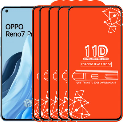 Qyist Edge To Edge Tempered Glass for Oppo Reno 7 Pro 5G(Pack of 5)