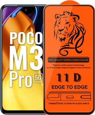 Forego Edge To Edge Tempered Glass for Poco M3 Pro(Pack of 1)