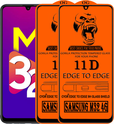 CYOR Edge To Edge Tempered Glass for SAMSUNG M32 4G(Pack of 2)