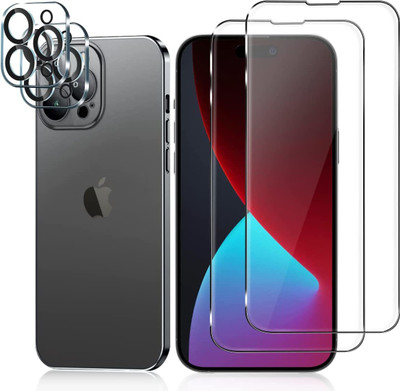 LOWCOST ASM Edge To Edge Tempered Glass for iPhone 14 Pro 6.1 inch HD Screen Protector+2 Pack Camera Lens Protector,scratch Resistant,touch Sensitive,full Coverage, iPhone 14 Pro 9H Hardness Tempered Glass(Pack of 4)