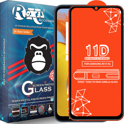 Roxel Edge To Edge Tempered Glass for Samsung M14 5G(Pack of 1)