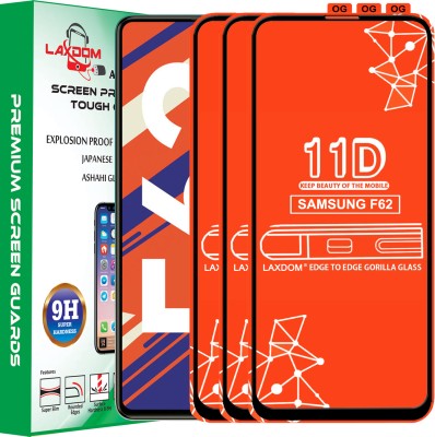 Laxdom Edge To Edge Tempered Glass for SAMSUNG GALAXY F62(Pack of 3)