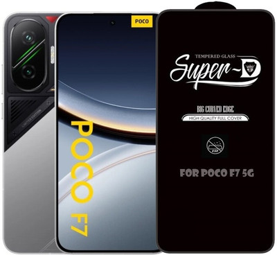 Bigil Edge To Edge Tempered Glass for POCO F7 5G, crystal clear glass(Pack of 1)